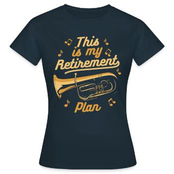 Tuba Tuba lecteur - T-shirt Femme - marine - Devant - AI Model Female 172 dark (172cm)