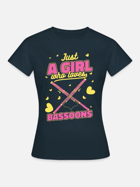 Fagott Bassoon Instrument Musik - Frauen T-Shirt - Navy