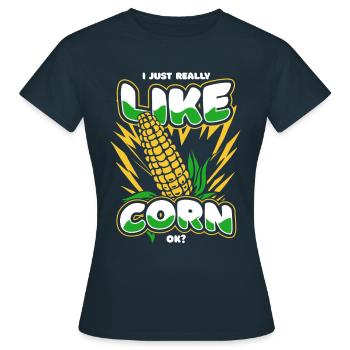 Maize Corncob Farmer - Women's T-Shirt - navy - Front - AI Model Female 172 dark (172cm)