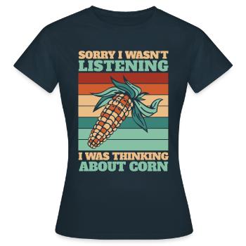Maize Corncob Farmer - Women's T-Shirt - navy - Front - AI Model Female 172 dark (172cm)