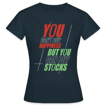 Stock Trading Trader Exchange Trading Stocks - Women's T-Shirt - navy - Front - AI Model Female 172 dark (172cm)