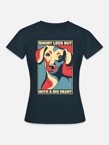 Dackel Hund - Frauen T-Shirt - Navy