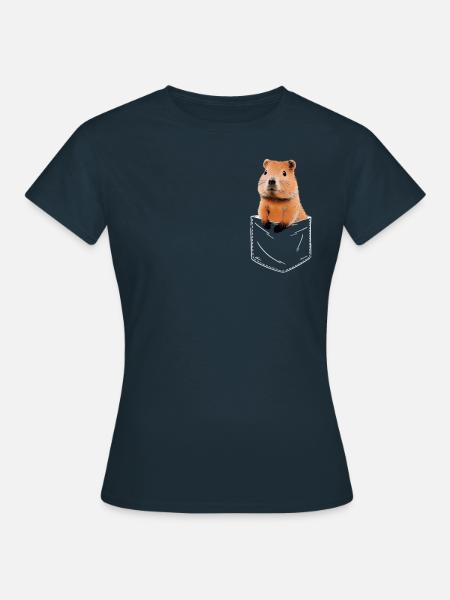 Capybara Capybaras - T-skjorte for kvinner - marine