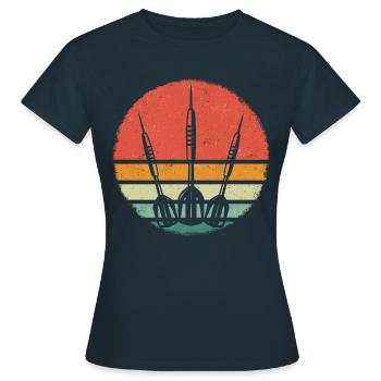 Darts Darts Darts Player Darts - Women's T-Shirt - navy - Front - AI Model Female 172 dark (172cm)
