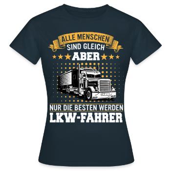 LKW Fahrer Fernfahrer Lastkraftwagenfahrer - Frauen T-Shirt - Navy - Vorne - AI Model Female 172 dark (172cm)