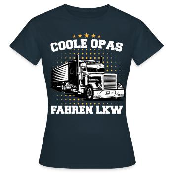 LKW Fahrer Fernfahrer Lastkraftwagenfahrer - Frauen T-Shirt - Navy - Vorne - AI Model Female 172 dark (172cm)