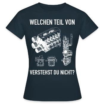 Mechaniker Schrauber Werkstatt KFZ Mechaniker - Frauen T-Shirt - Navy - Vorne - AI Model Female 172 dark (172cm)