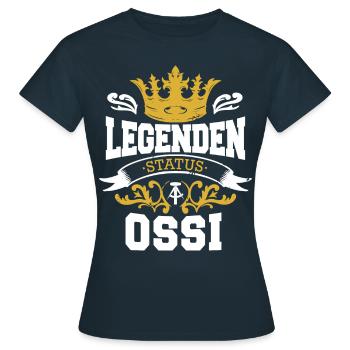 Allemagne de l’Est Ossi de l’Est RDA Patrie Bloc de l’Est - T-shirt Femme - marine - Devant - AI Model Female 172 dark (172cm)
