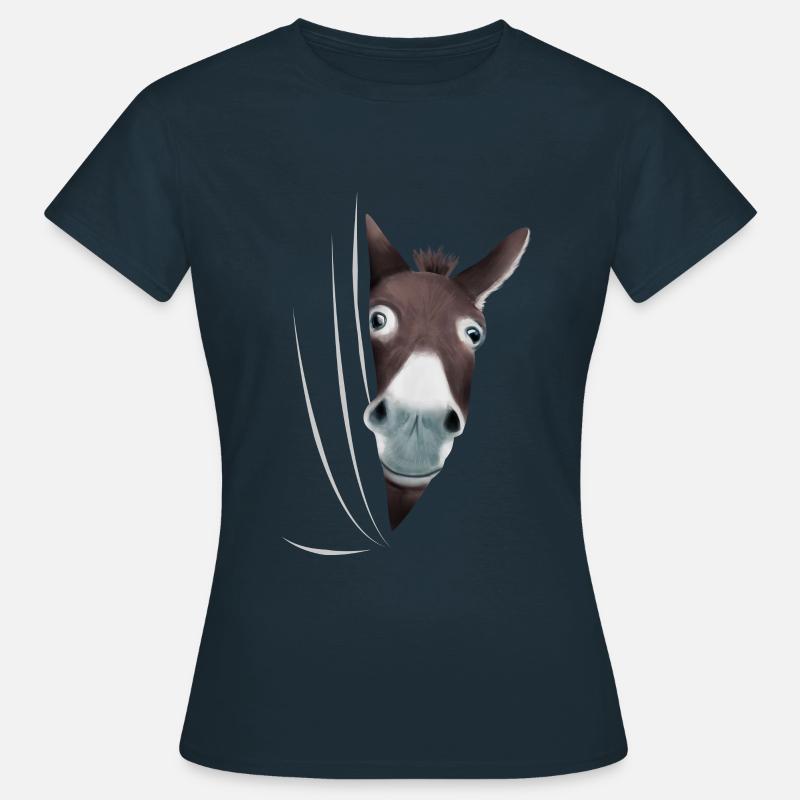 Donkey mule donkey lover gift - Women's T-Shirt - navy
