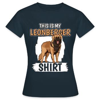 Leonberger This Is My Leonberger Shirt - Women's T-Shirt - navy - Front - AI Model Female 172 dark (172cm)