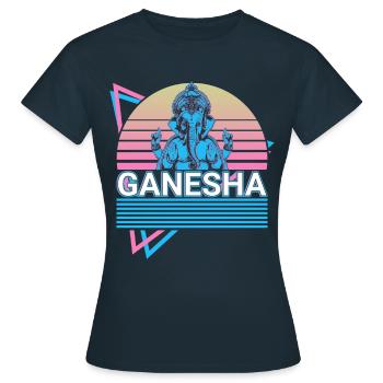 Ganesha Dieu hindou Ancienne mythologie hindoue Geschen - T-shirt Femme - marine - Devant - AI Model Female 172 dark (172cm)