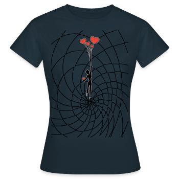 Love liberates - Women's T-Shirt - navy - Front - AI Model Female 172 dark (172cm)