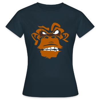 Garstiger Affe Lustig und Originell - Frauen T-Shirt - Navy - Vorne - AI Model Female 172 dark (172cm)