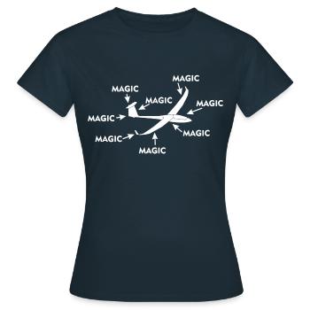 Pilotes de planeurs magiques pilote voler - T-shirt Femme - marine - Devant - AI Model Female 172 dark (172cm)