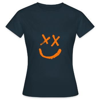 Smile orange - T-shirt Femme - marine - Devant - AI Model Female 172 dark (172cm)