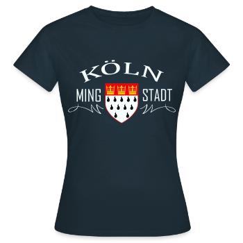 Köln, Meine Stadt - Frauen T-Shirt - Navy - Vorne - AI Model Female 172 dark (172cm)