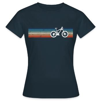 VTT Retro Stripes VTT - T-shirt Femme - marine - Devant - AI Model Female 172 dark (172cm)