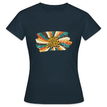 Enjoy Every Moment Retro Vintage Aesthetic - Frauen T-Shirt - Navy - Vorne - AI Model Female 172 dark (172cm)