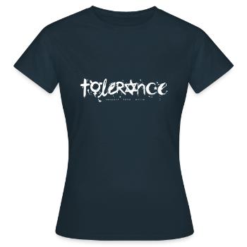 TOLERANCE symbol - Women's T-Shirt - navy - Front - AI Model Female 172 dark (172cm)