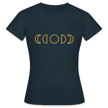Mond - Frauen T-Shirt - Navy - Vorne - AI Model Female 172 dark (172cm)