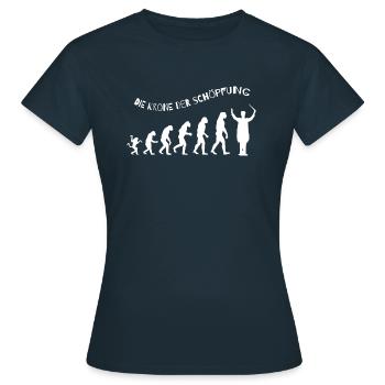 The crown of creation gift choirmaster choir - Women's T-Shirt - navy - Front - AI Model Female 172 dark (172cm)