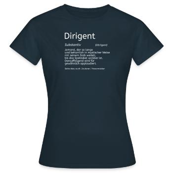 Dictionnaire du chef d'orchestre - T-shirt Femme - marine - Devant - AI Model Female 172 dark (172cm)