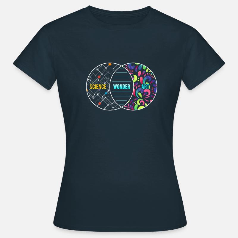 Science Wonder Art Overlapping Circles Gift - Women's T-Shirt - navy