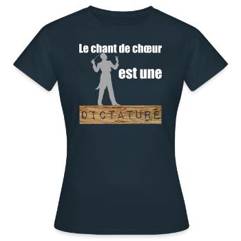 Chef de chœr - cadeau T-Shirt chanson conducteur - Frauen T-Shirt - Navy - Vorne - AI Model Female 172 dark (172cm)