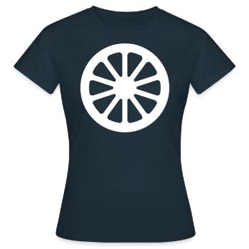 roue - T-shirt Femme - marine - Devant - AI Model Female 172 dark (172cm)