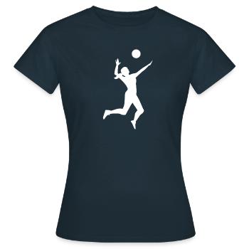 Volleyball Female - Women's T-Shirt - navy - Front - AI Model Female 172 dark (172cm)