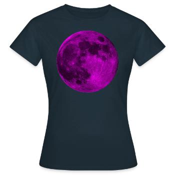 La lune de rose mystérieuse - T-shirt Femme - marine - Devant - AI Model Female 172 dark (172cm)