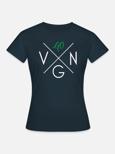 GO VGN - GO VEGAN! - Frauen T-Shirt - Navy