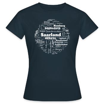 Cercle des villes de la Sarre - T-shirt Femme - marine - Devant - AI Model Female 172 dark (172cm)