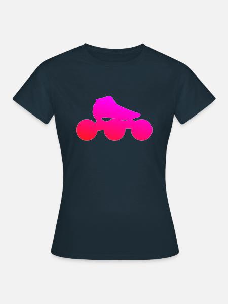 Speedskating Pink - Frauen T-Shirt - Navy