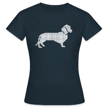 Dackel - T-shirt Femme - marine - Devant - AI Model Female 172 dark (172cm)