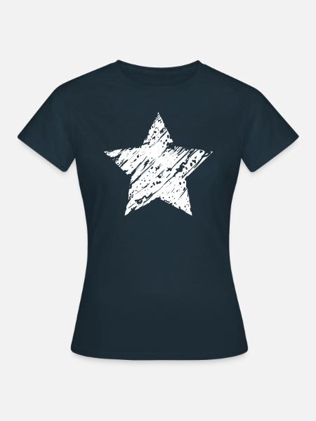 White Star - Women's T-Shirt - navy