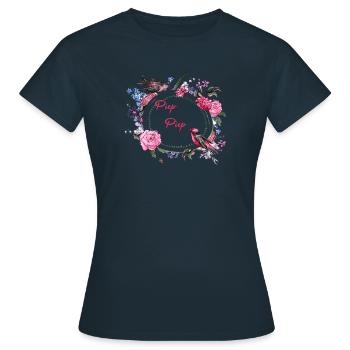 Vögel Kücken Piep Piep Geschenkidee - Frauen T-Shirt - Navy - Vorne - AI Model Female 172 dark (172cm)
