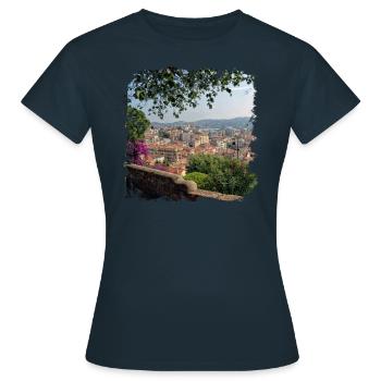 Cannes sur la Côte d’Azur - T-shirt Femme - marine - Devant - AI Model Female 172 dark (172cm)