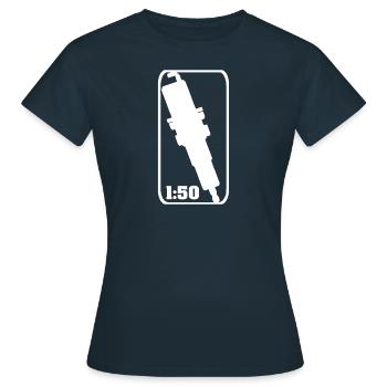 bougie - T-shirt Femme - marine - Devant - AI Model Female 172 dark (172cm)