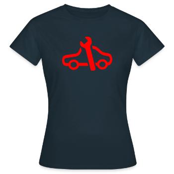 Indicator light workshop - Women's T-Shirt - navy - Front - AI Model Female 172 dark (172cm)