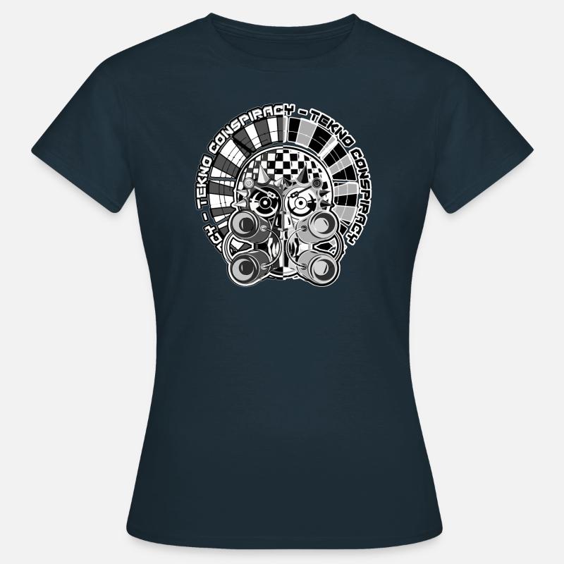 tekno conspiracy head 2 - Women's T-Shirt - navy