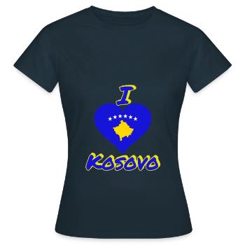 kosovo - T-shirt Femme - marine - Devant - AI Model Female 172 dark (172cm)