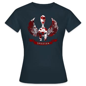 Sparta - Frauen T-Shirt - Navy - Vorne - AI Model Female 172 dark (172cm)