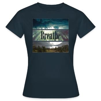 respirer - T-shirt Femme - marine - Devant - AI Model Female 172 dark (172cm)