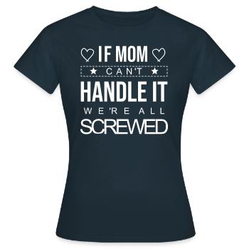 meilleure maman meilleure maman mère supermama - T-shirt Femme - marine - Devant - AI Model Female 172 dark (172cm)