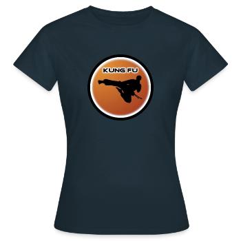 Kung fu - T-shirt Femme - marine - Devant - AI Model Female 172 dark (172cm)