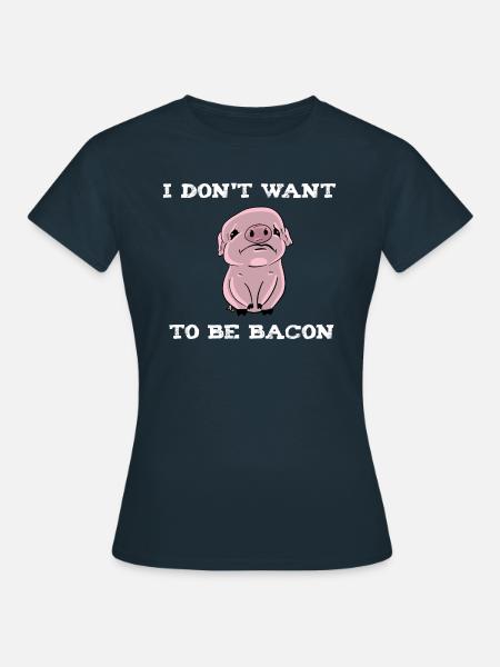 Animal welfare vegan vegetarian animal love pig fan - Women's T-Shirt - navy