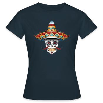 mexicains - T-shirt Femme - marine - Devant - AI Model Female 172 dark (172cm)