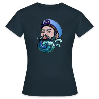 seemann - Frauen T-Shirt - Navy - Vorne - AI Model Female 172 dark (172cm)