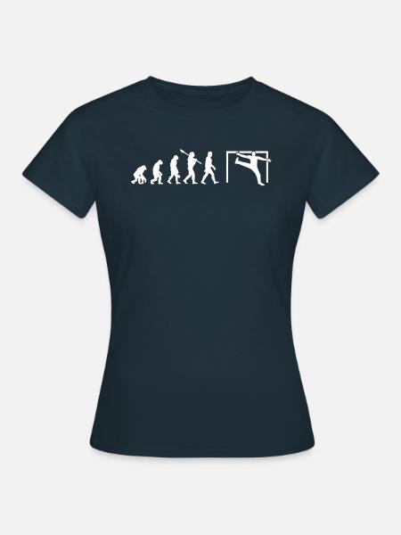 evolution Torwart Handball Fußball Geschenk Mann - Frauen T-Shirt - Navy